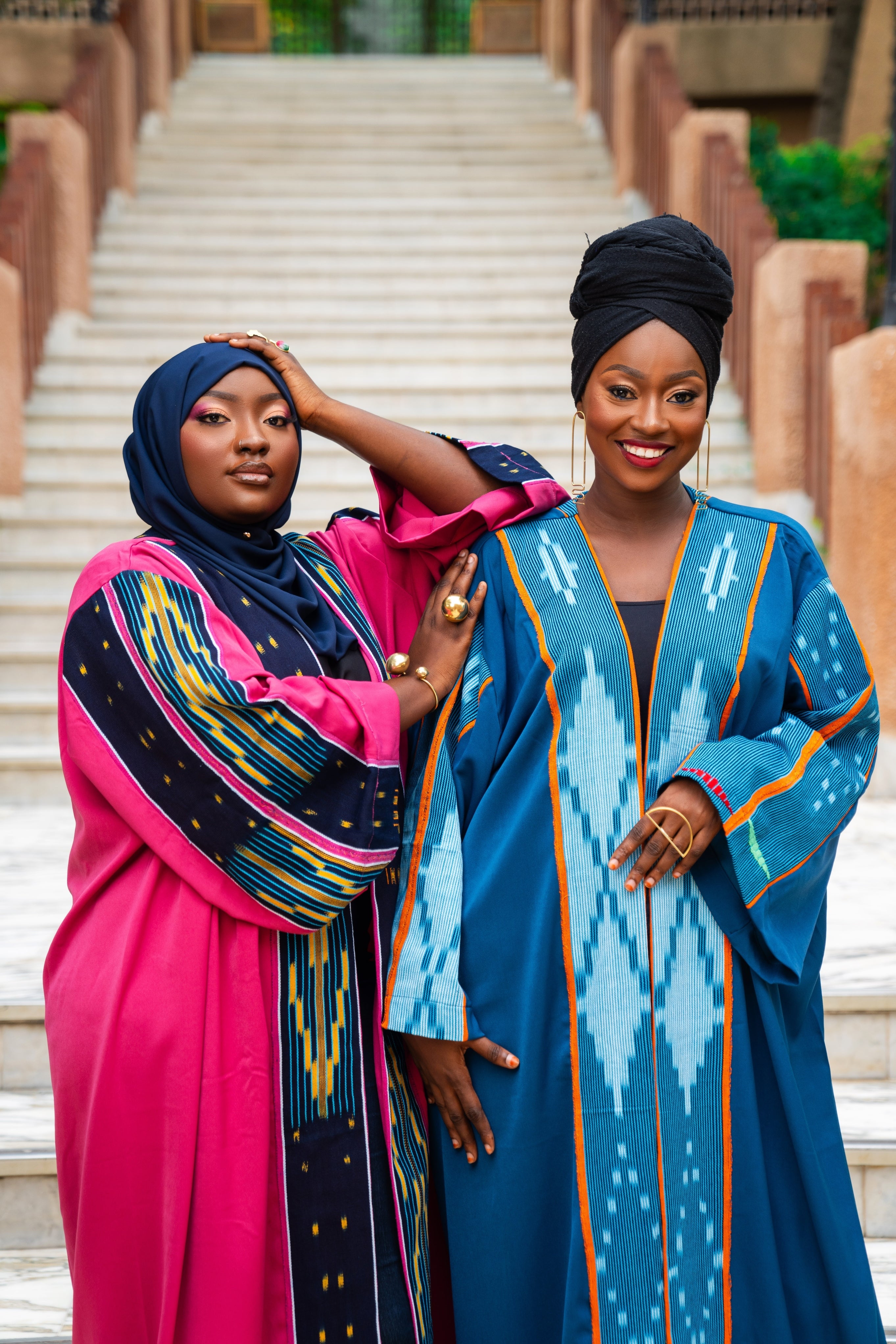 Fanta Knitted Pink African Kimono (Hot Pink) - Gaarmi