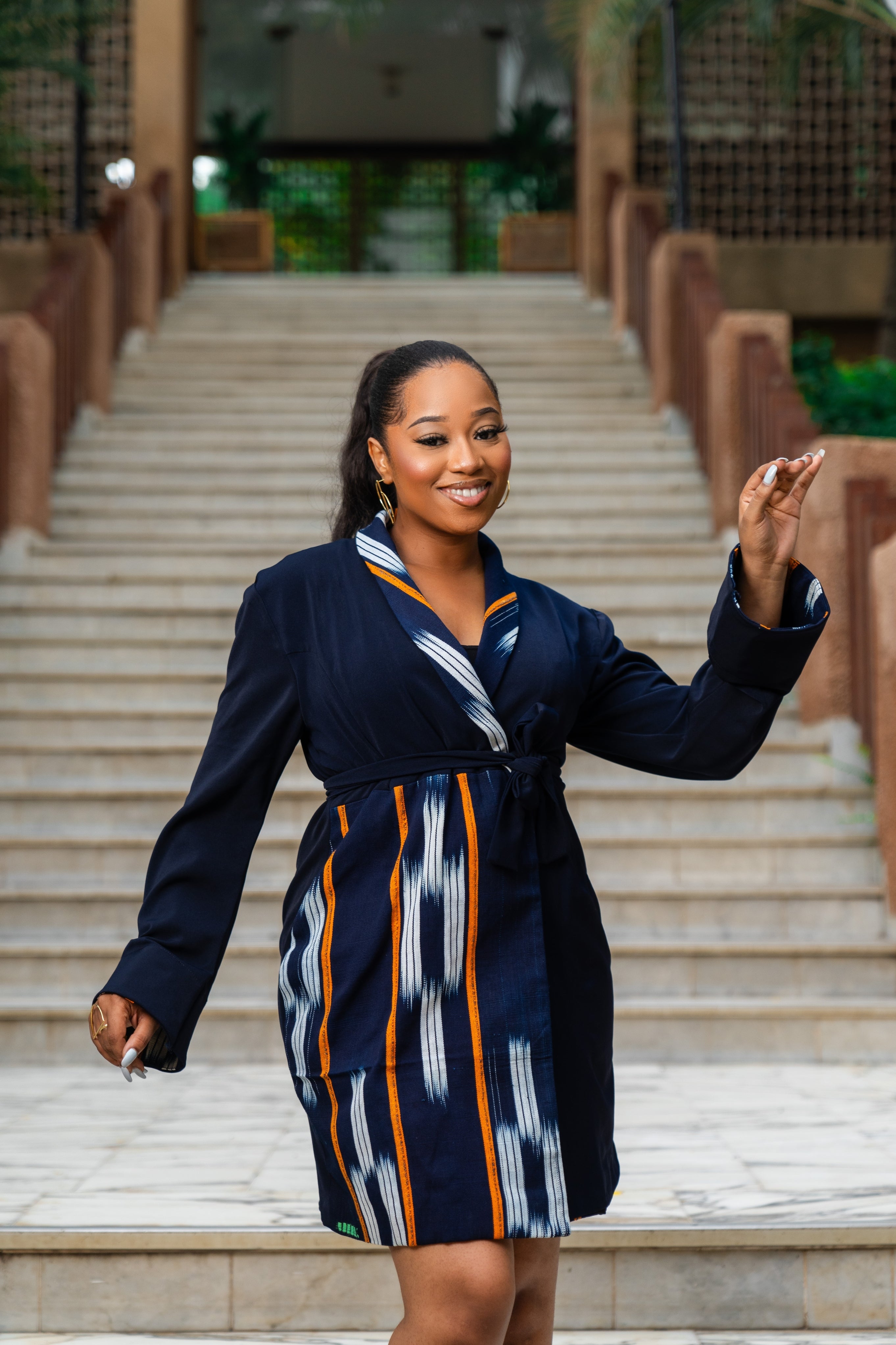 Fatim Knitted African Blazer Dress - Gaarmi