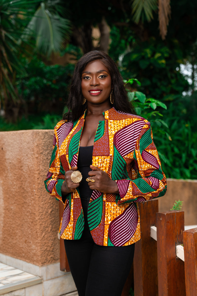 Adji African Print Blazer Gaarmi