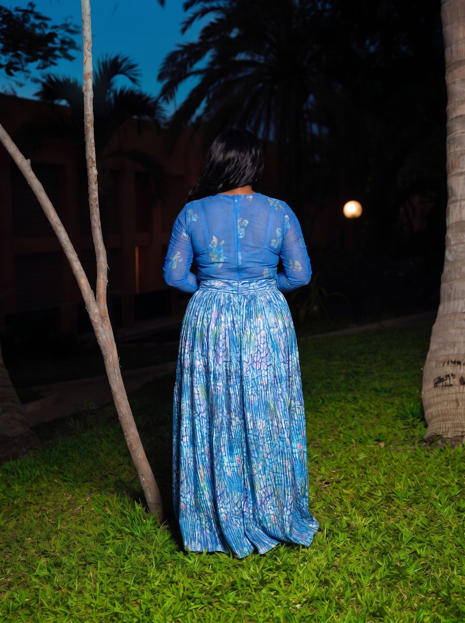 Adja African Print Resort Silk Skirt Set
