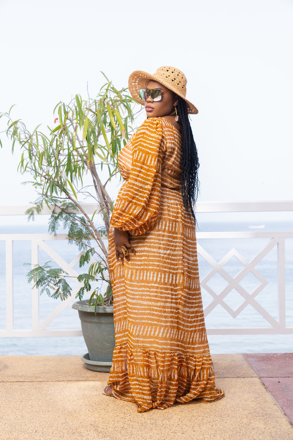 Astou African Print Chiffon Skirt Set - Gaarmi