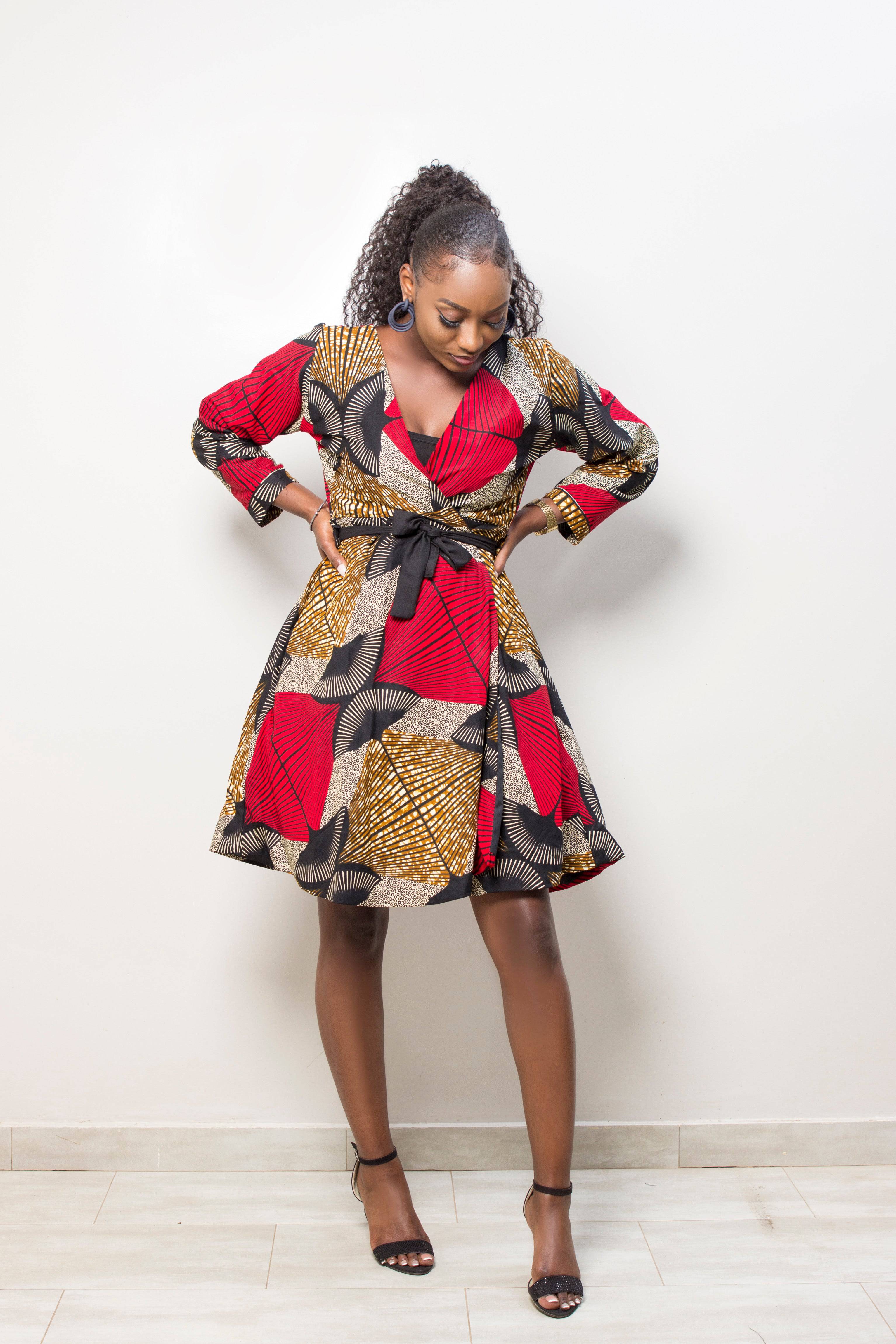 Safiatou Wrap Dress - Gaarmi