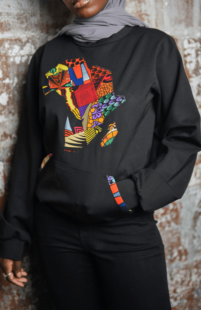 Africa Map Patchwork Sweatshirt - Gaarmi