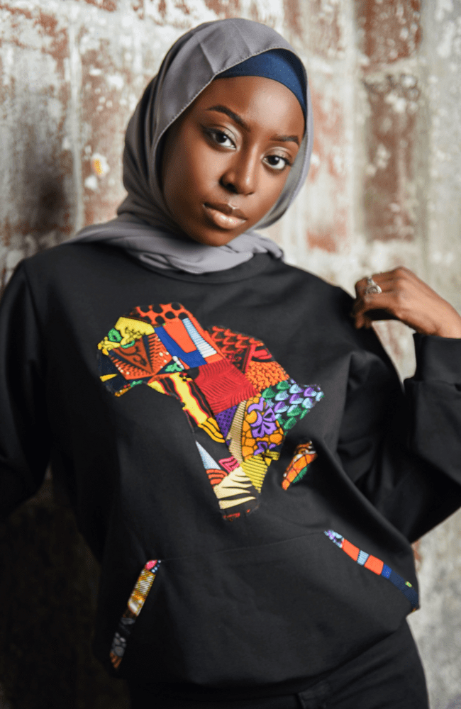 Africa Map Patchwork Sweatshirt - Gaarmi