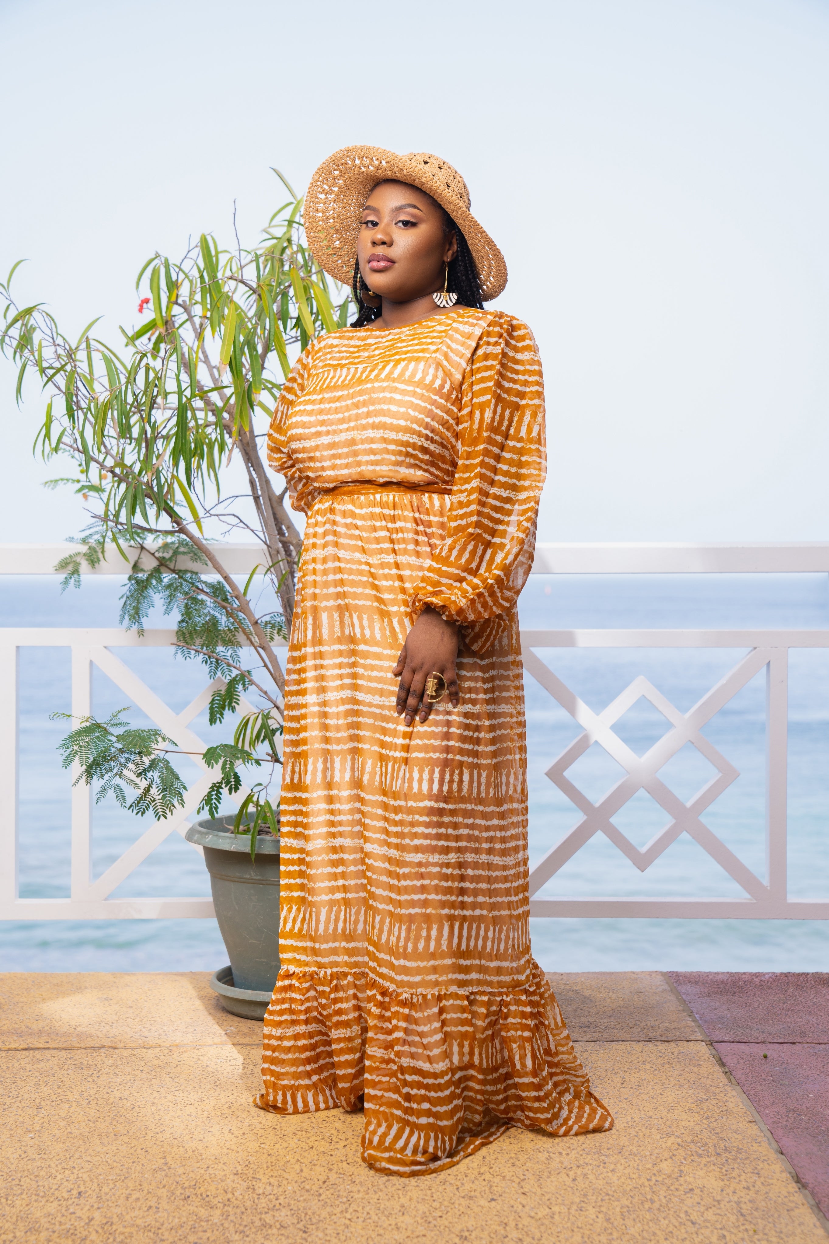 Astou African Print Chiffon Skirt Set - Gaarmi
