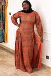 AIDA AFRICAN TIE & DYE MAXI DRESS
