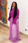 Arva Royal Bloom African Print Maxi Dress