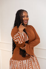 Arva Royal Bloom African Print Maxi Dress