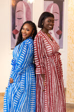 FATOUMATA AFRICAN PRINT CHIFFON MAXI DRESS