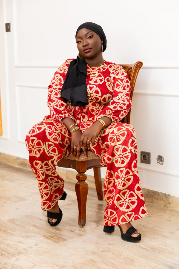 AMINA EMPRESS AFRICAN TIE & DYE PEPLUM SET - Gaarmi