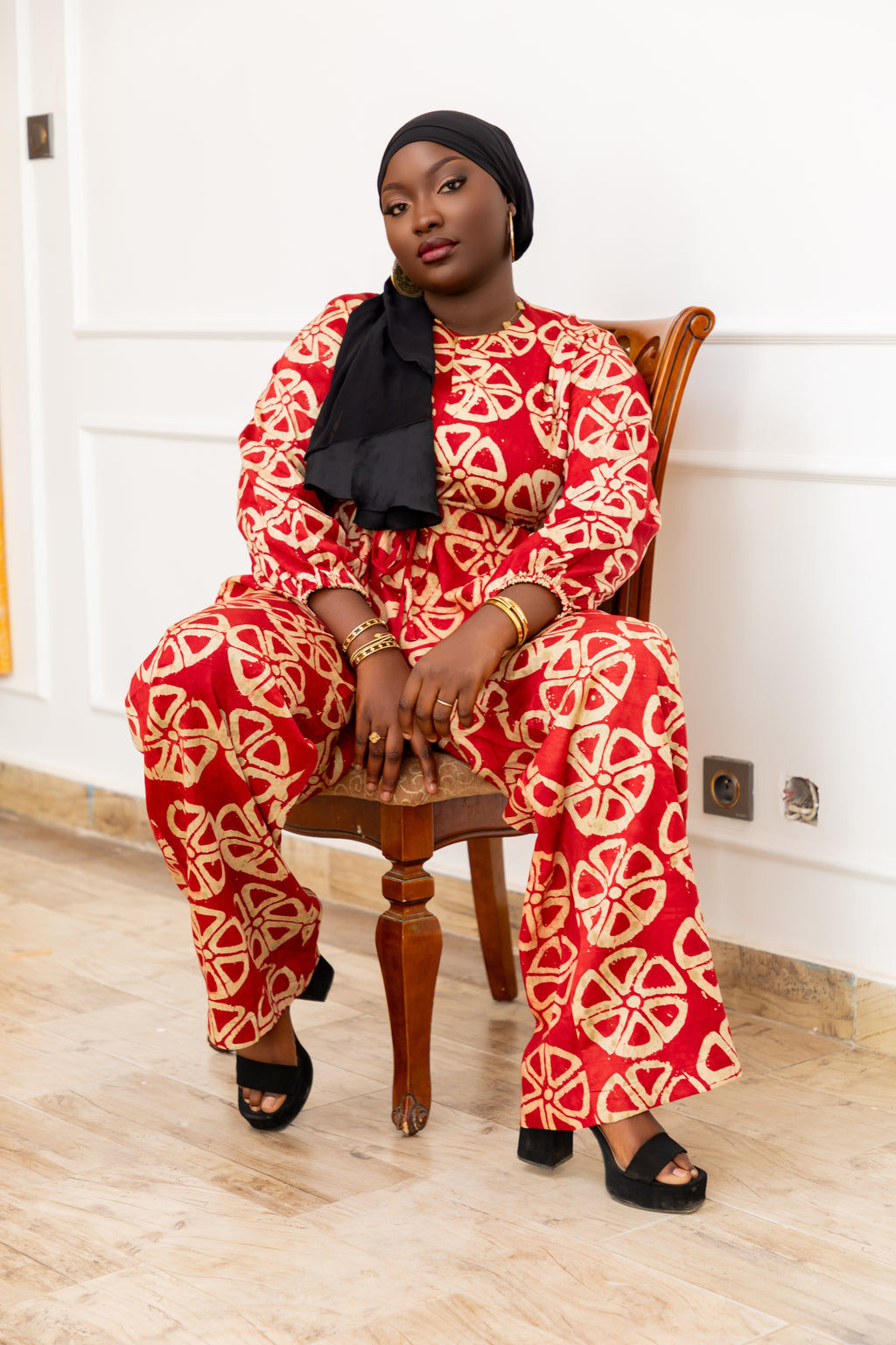 AMINA EMPRESS AFRICAN TIE & DYE PEPLUM SET