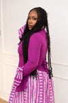Arva Royal Bloom African Print Maxi Dress