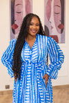 FATOUMATA AFRICAN PRINT CHIFFON MAXI DRESS