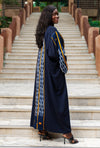 Fanta Knitted African Kimono (Navy Blue) - Gaarmi