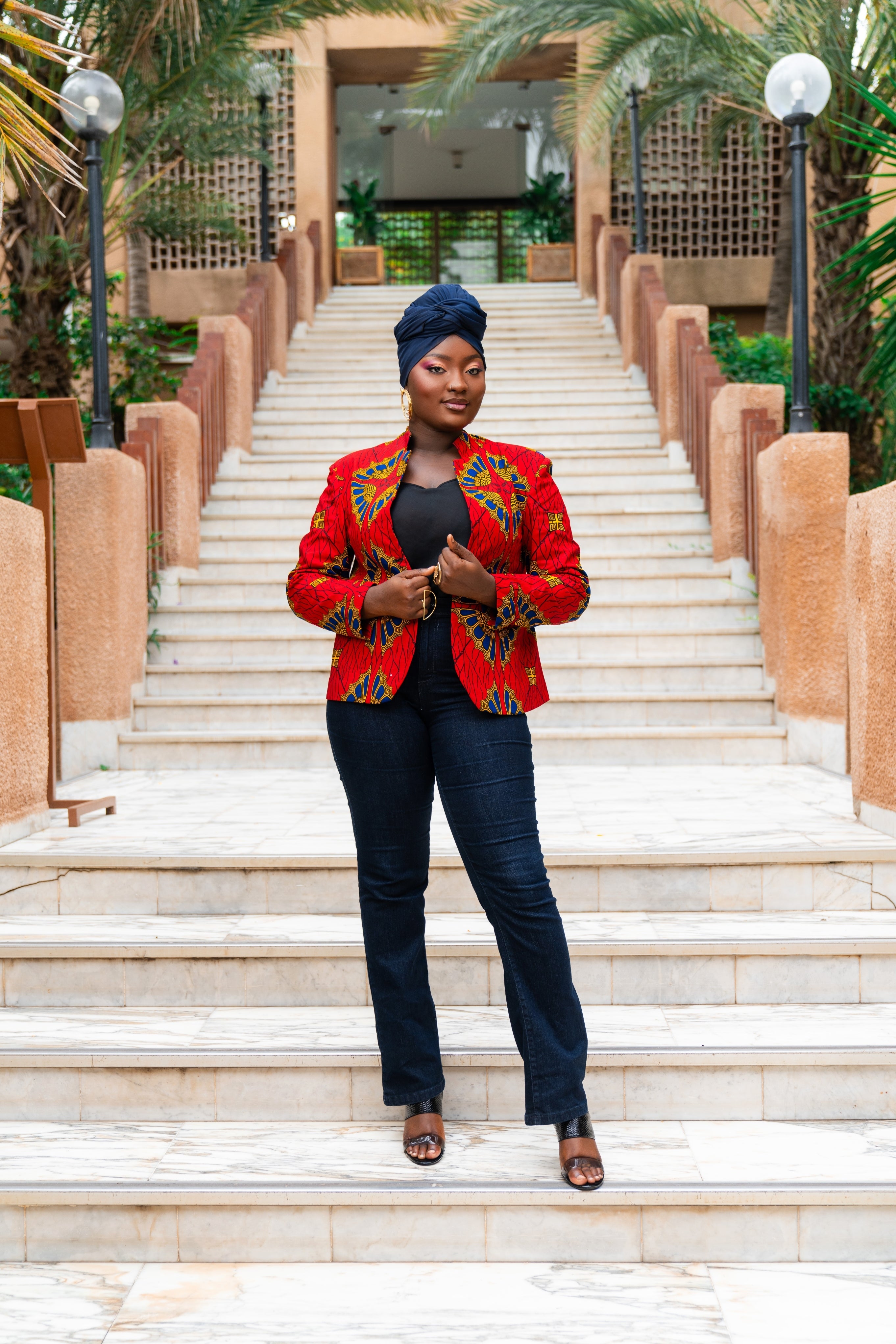 Oulimata African Print Blazer - Gaarmi