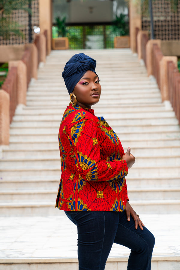 Oulimata African Print Blazer - Gaarmi