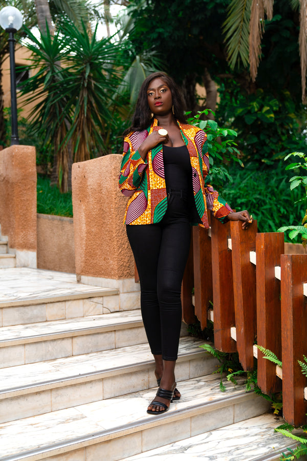 Adji African Print Blazer - Gaarmi