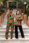 Seynabou African Print Power Suit Pants - Gaarmi