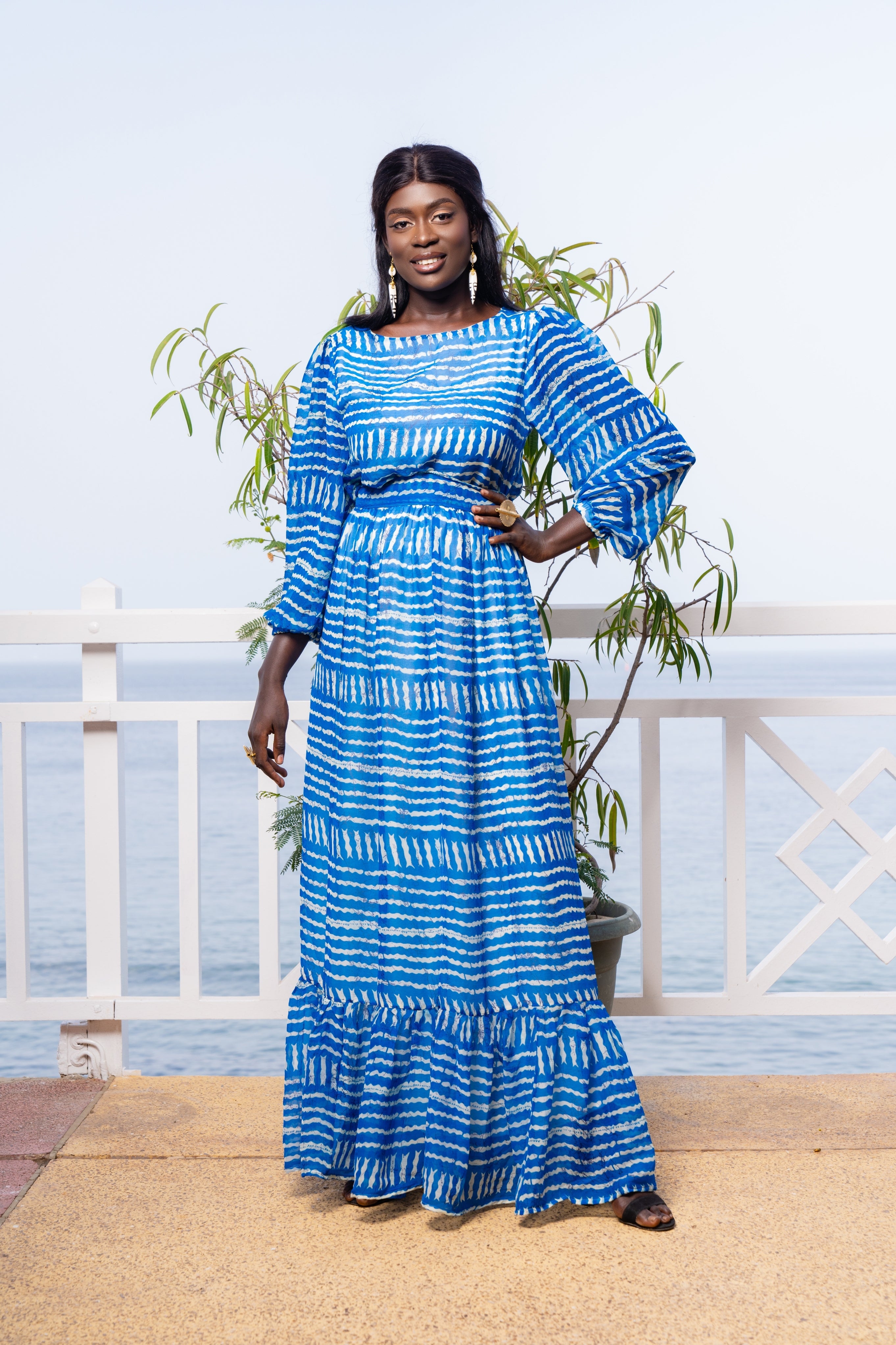 Astou African Print Chiffon Skirt Set - Gaarmi