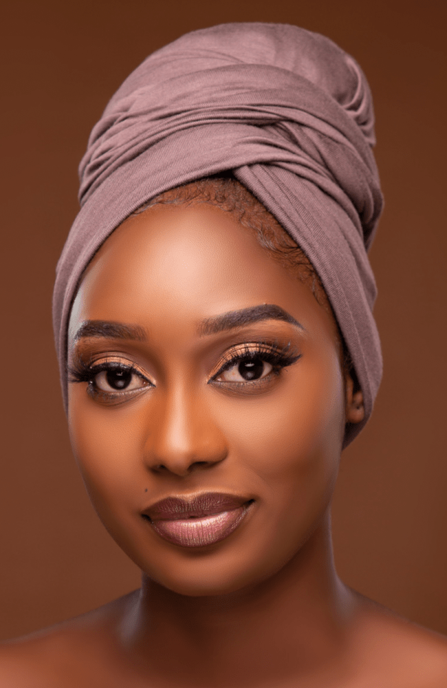 Taupe Satin Lined Instant Turban - Gaarmi