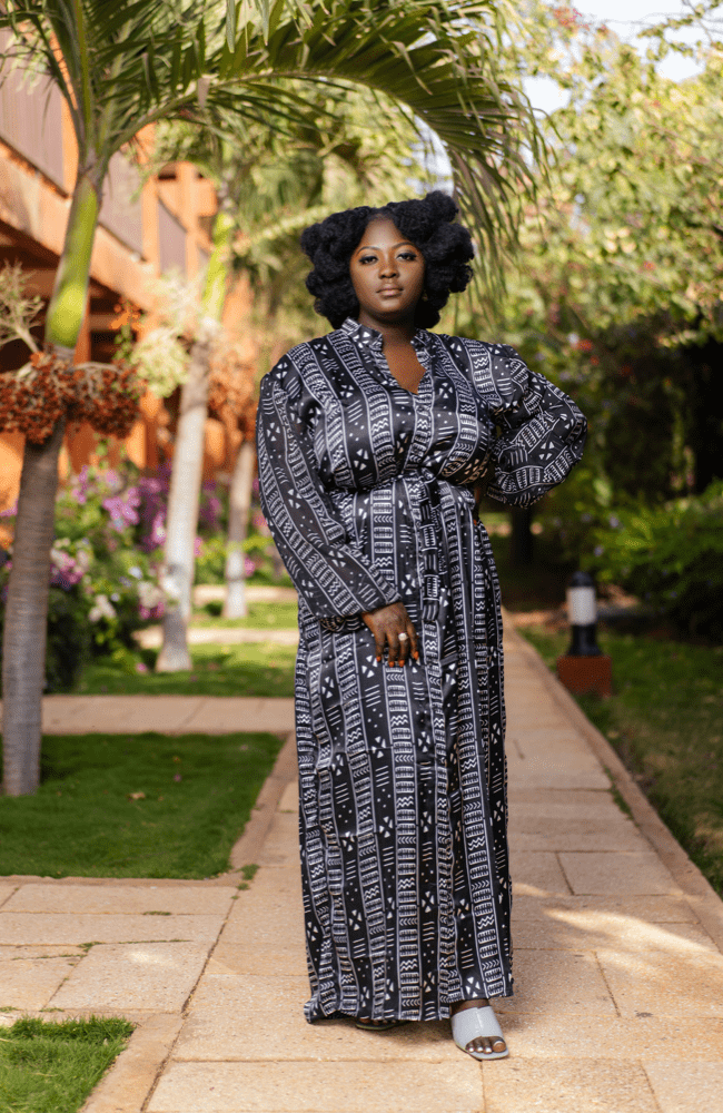 Malado Black Silk Dress - Gaarmi