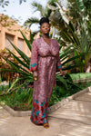 Amina African Print Silk Wrap Dress - Gaarmi
