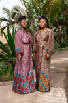 Amina African Print Silk Wrap Dress - Gaarmi