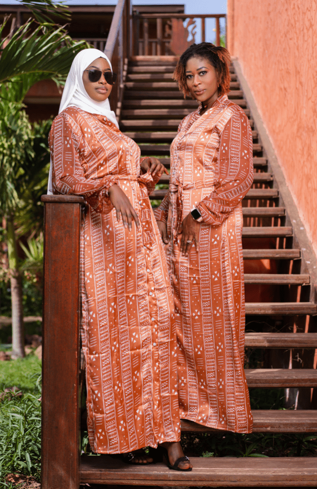 Malado Brown Silk Dress - Gaarmi
