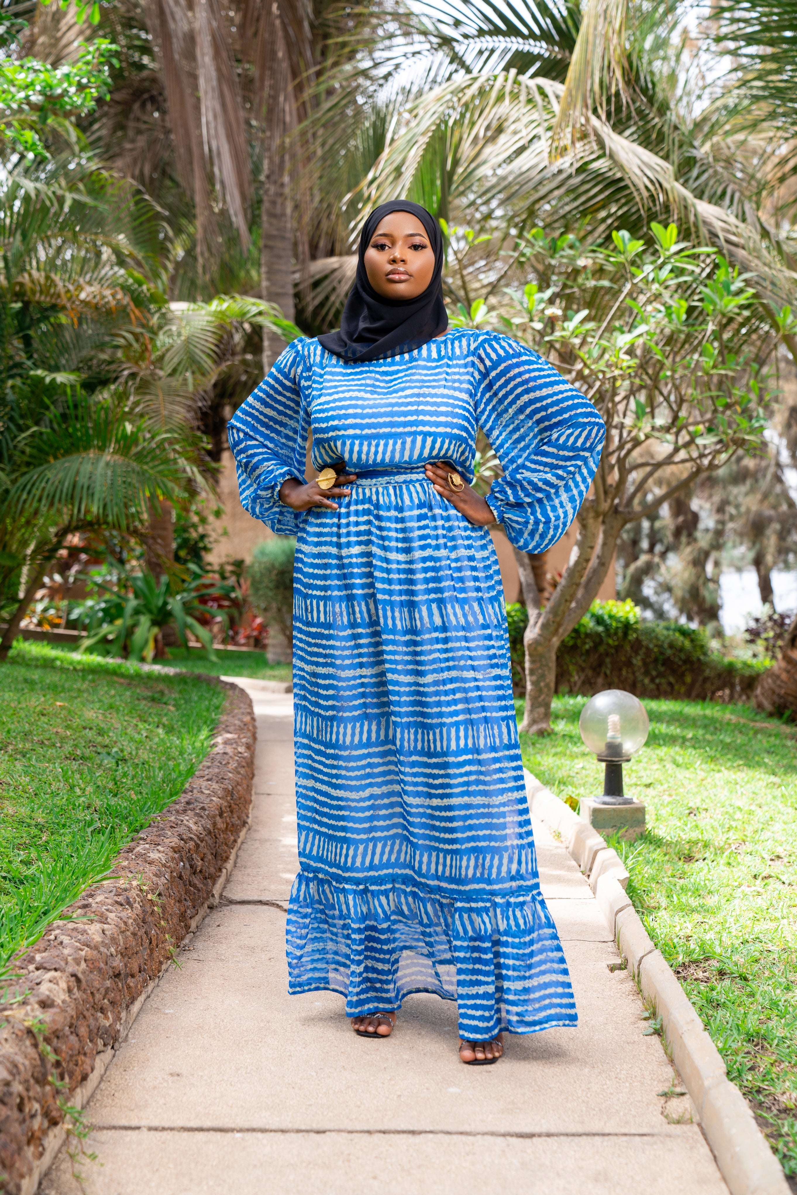 Astou African Print Chiffon Skirt Set - Gaarmi
