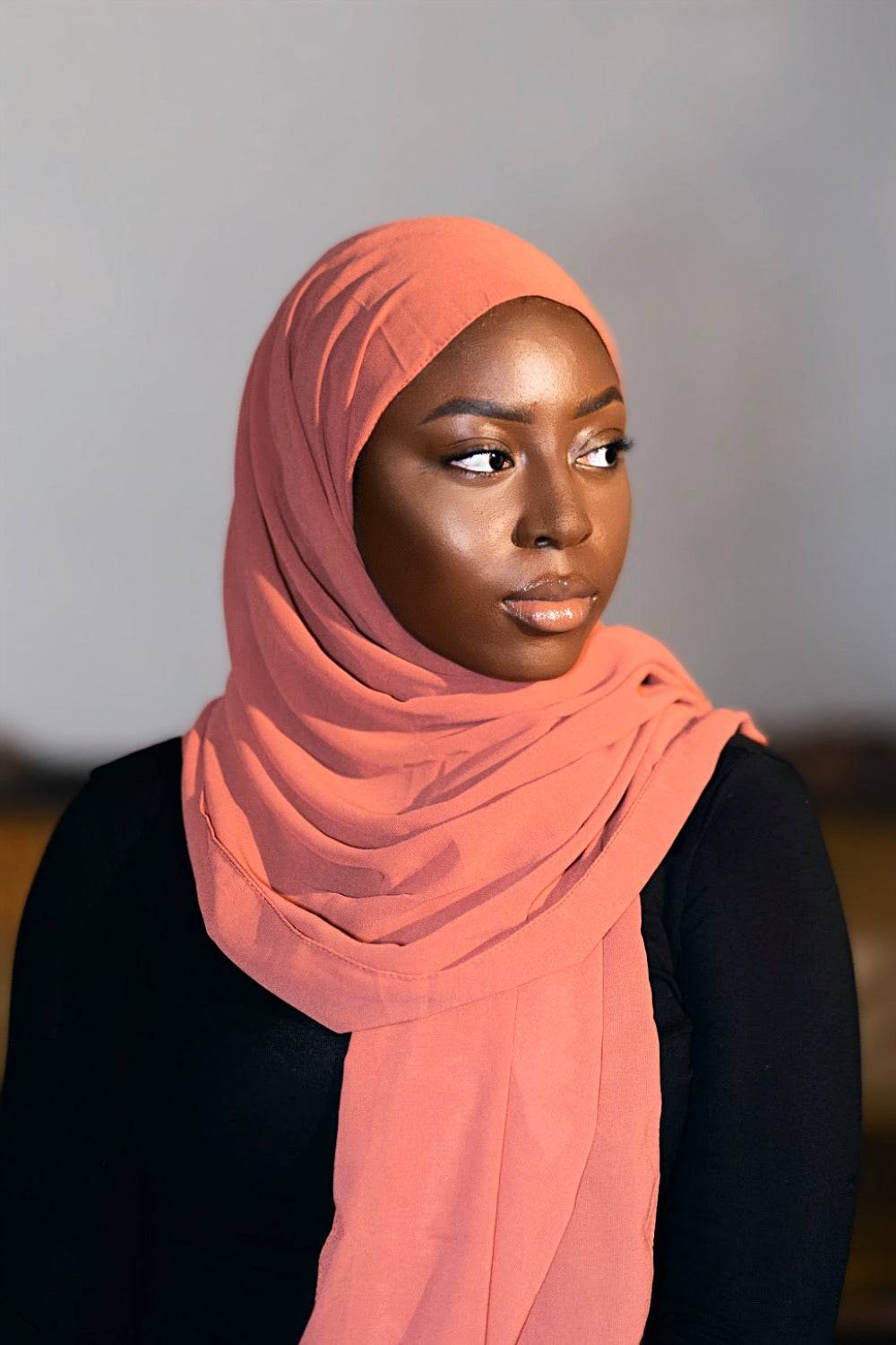 Peach Hijab Scarf - Gaarmi