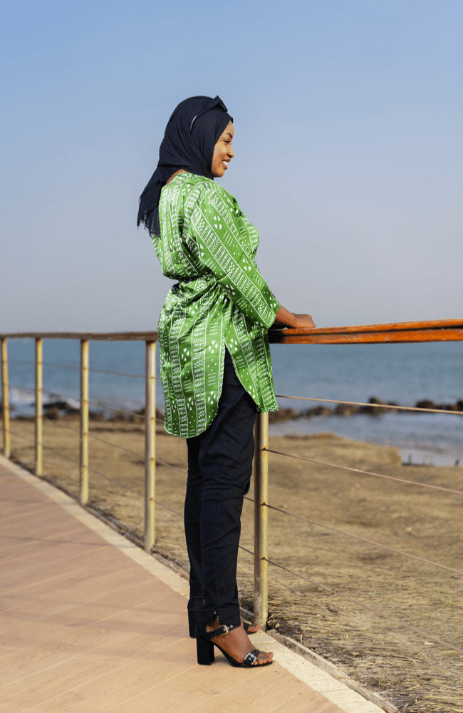 Bijou Emerald Silk Tunic - Gaarmi
